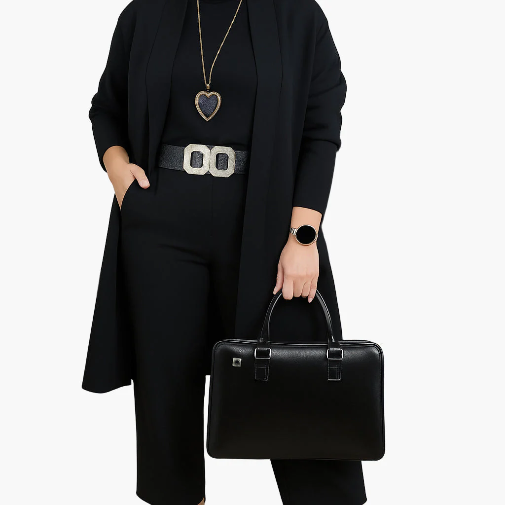 Ensemble 3 Pièces Femme Élégant Style Minimaliste Polyvalent pour Bureau et Loisirs - Image 2