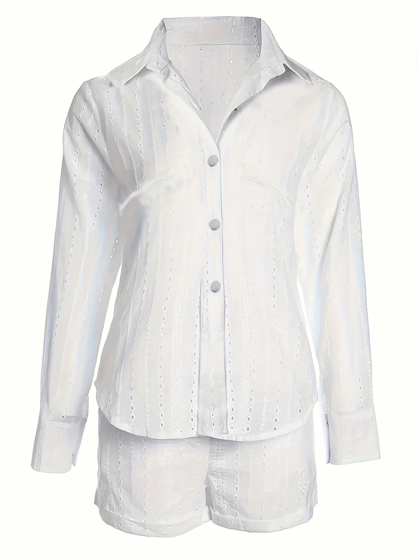 Ensemble chemise et short femme style vacances chic décontracté pour l'été - Image 4