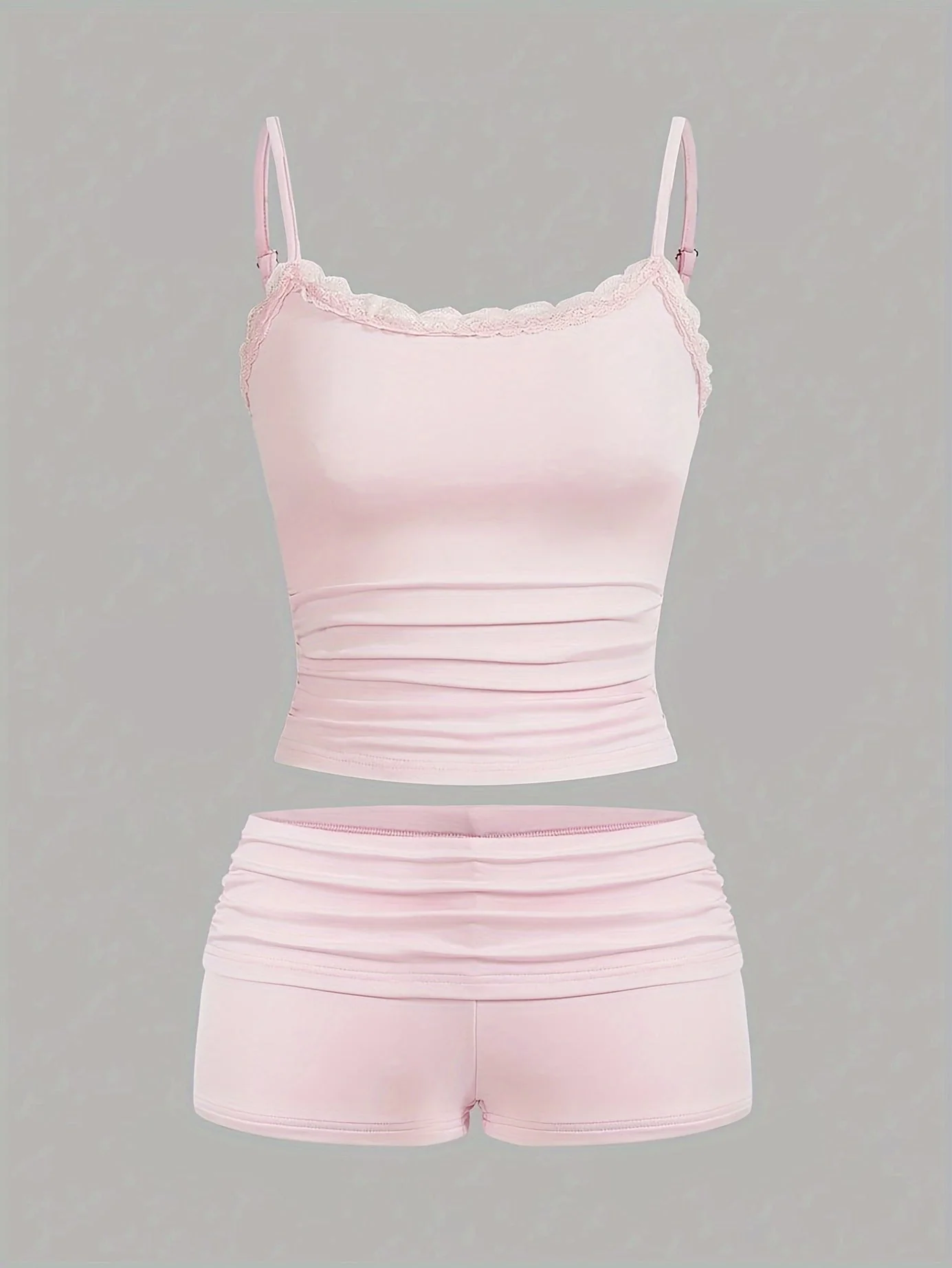 Ensemble court femme élégant à bretelles pour détente et nuit – Style tendance printemps-été - Image 6