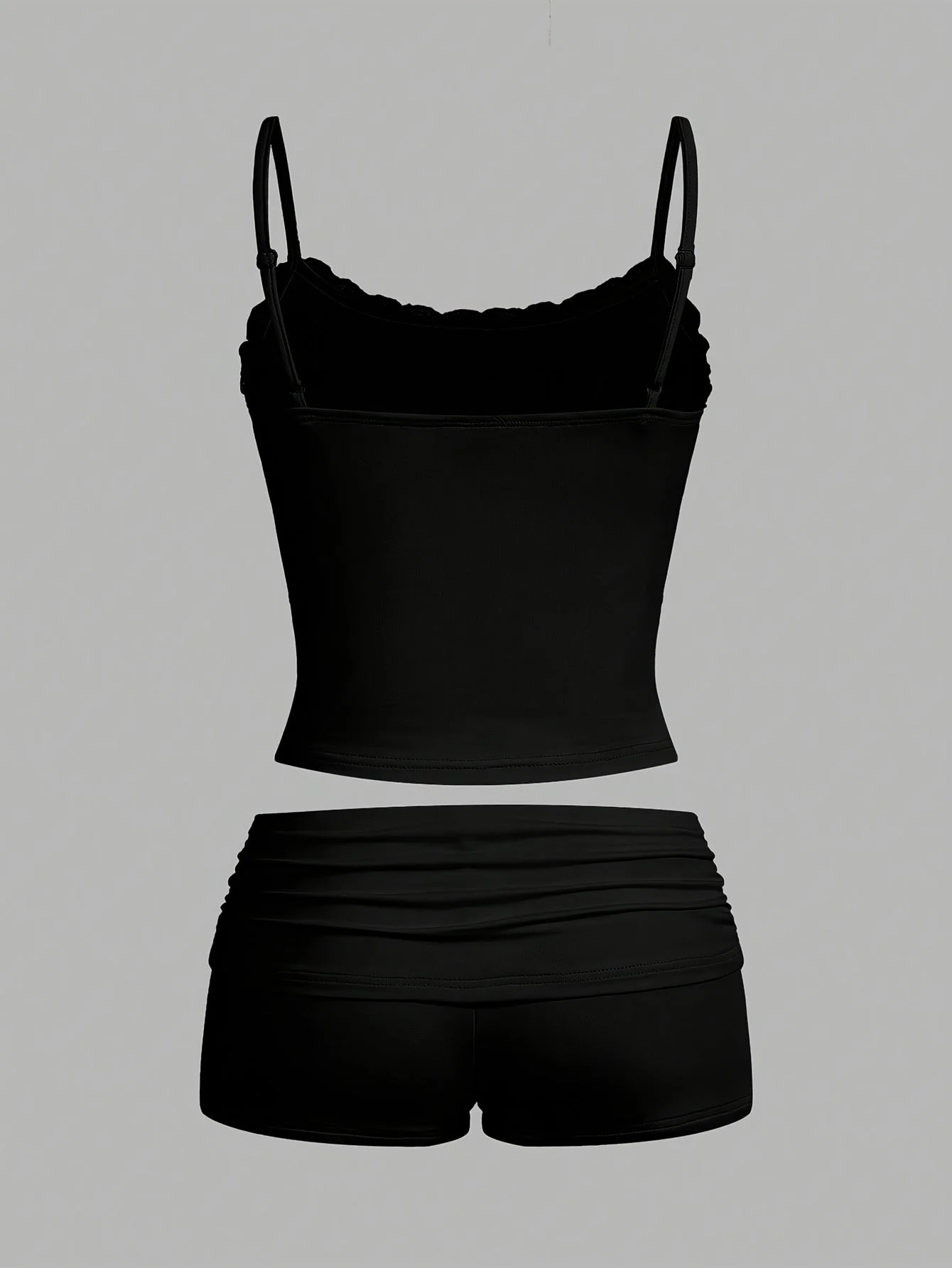 Ensemble court femme élégant à bretelles pour détente et nuit – Style tendance printemps-été - Image 9