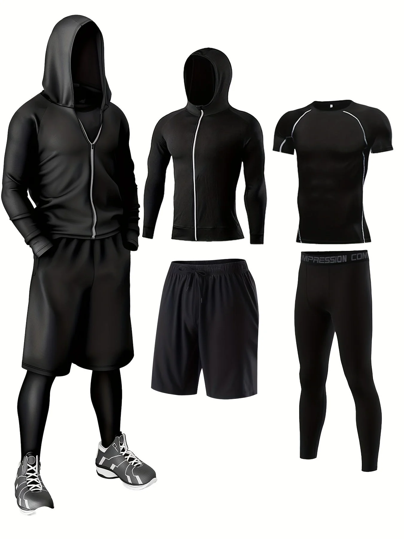 Ensemble de sport urbain pour homme – Complet, style moderne, usage fitness et running - Image 2