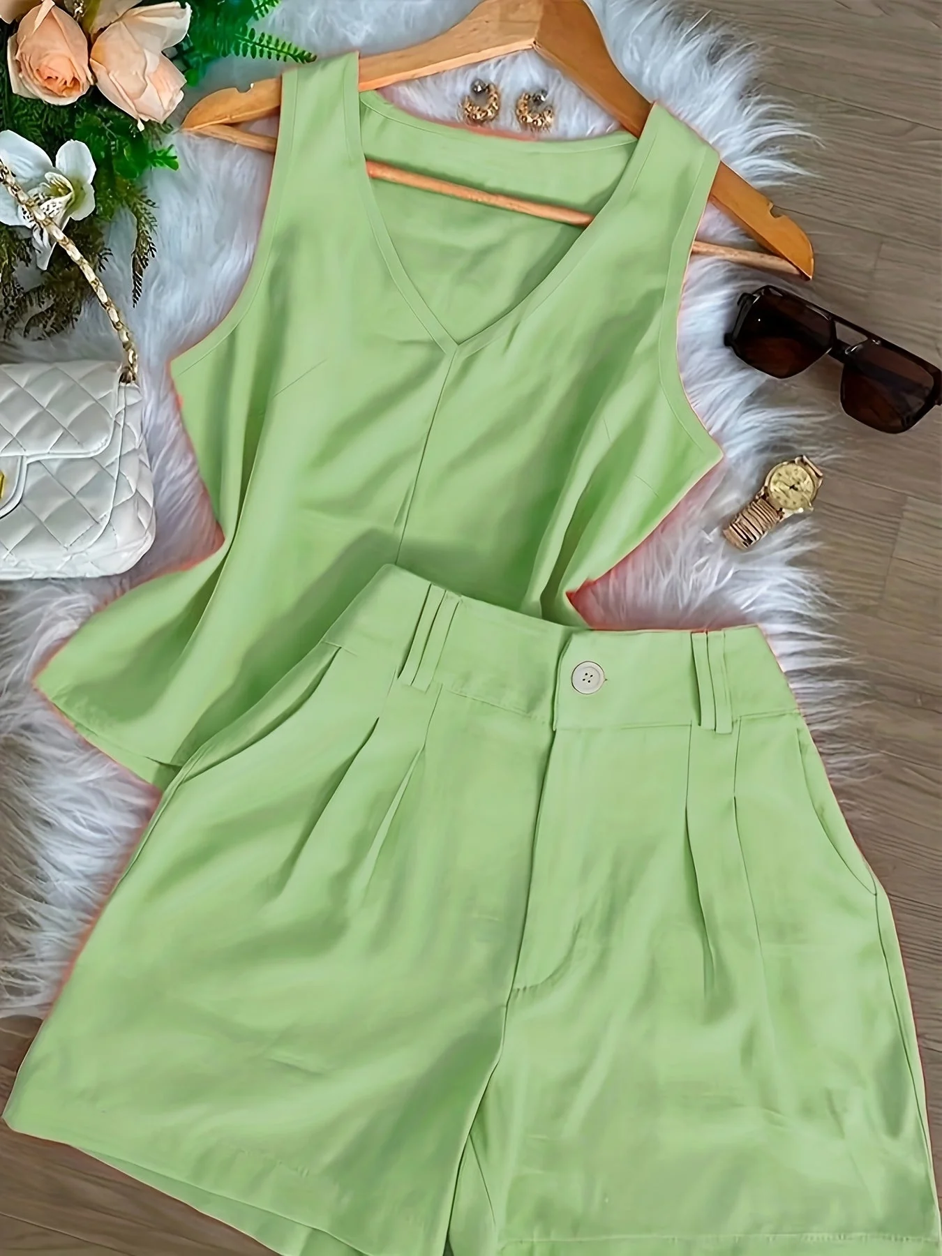 Ensemble Débardeur et Short Femme Style Décontracté Chic Été - Image 10