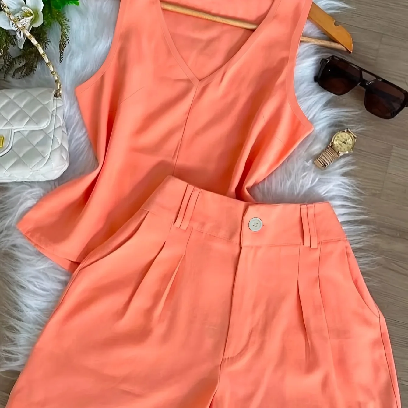 Ensemble Débardeur et Short Femme Style Décontracté Chic Été - Image 11