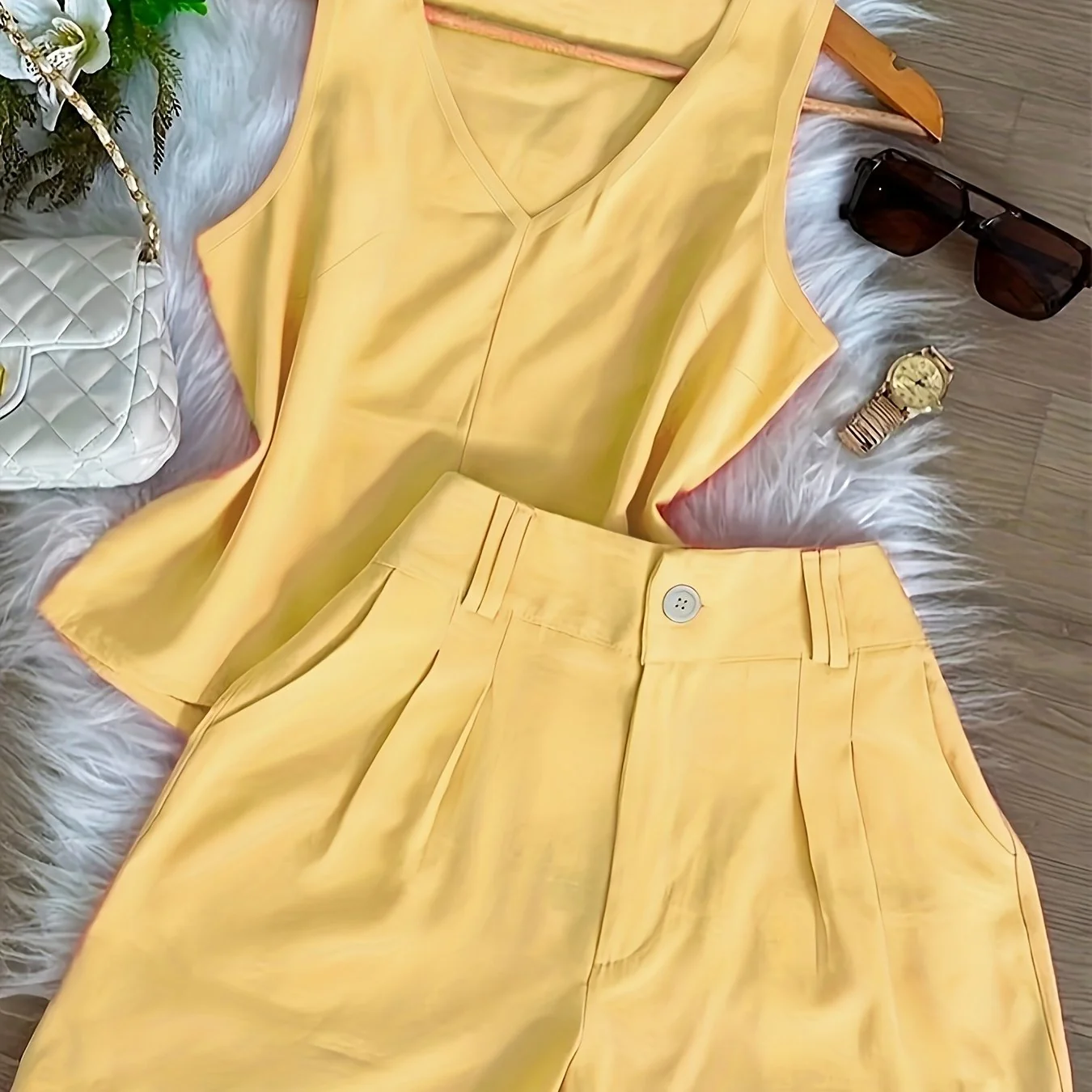 Ensemble Débardeur et Short Femme Style Décontracté Chic Été - Image 14