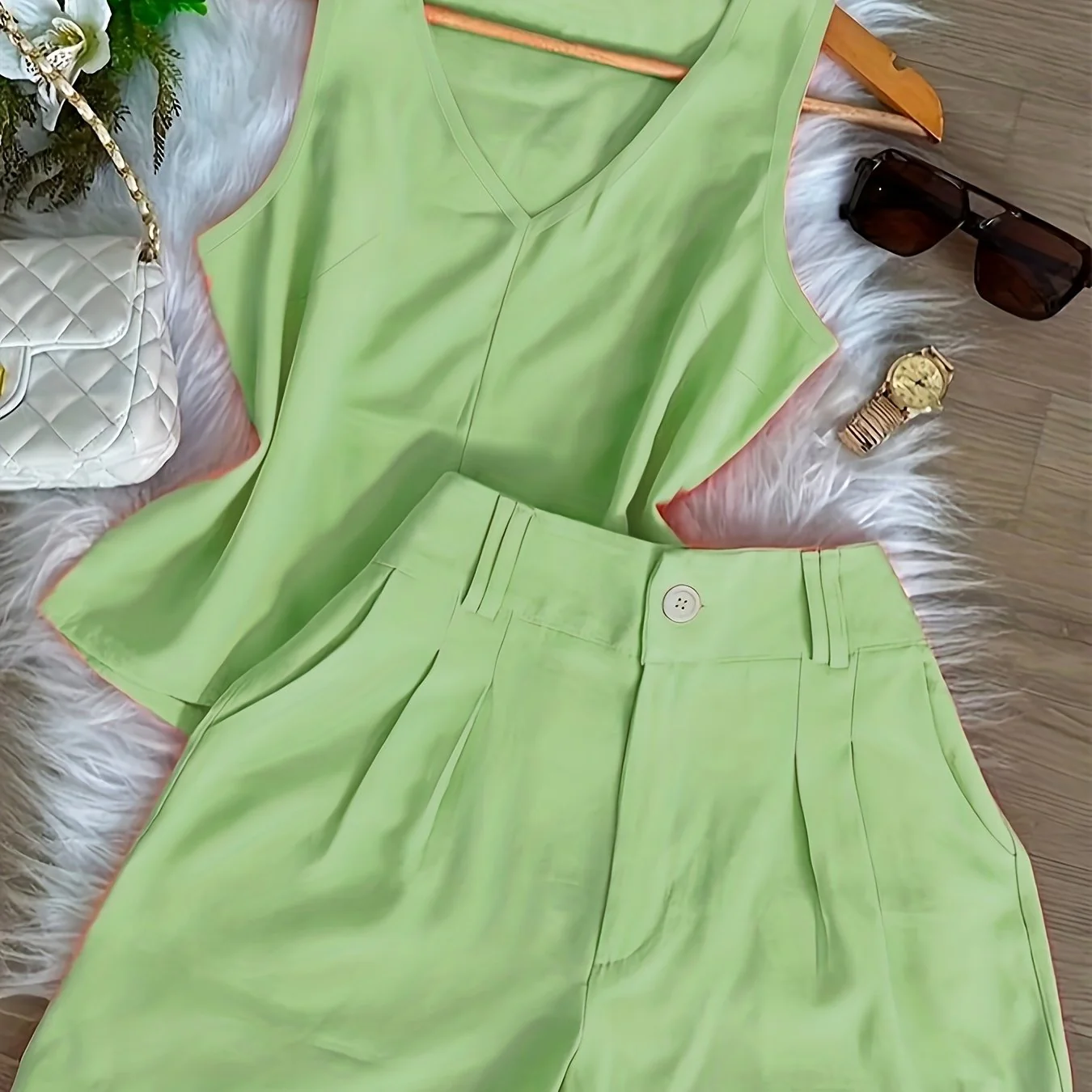 Ensemble Débardeur et Short Femme Style Décontracté Chic Été - Image 16