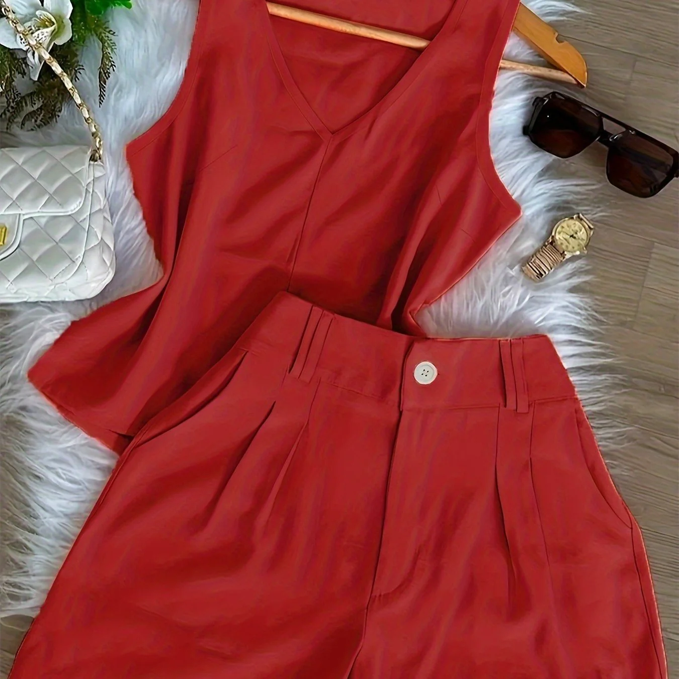 Ensemble Débardeur et Short Femme Style Décontracté Chic Été - Image 17