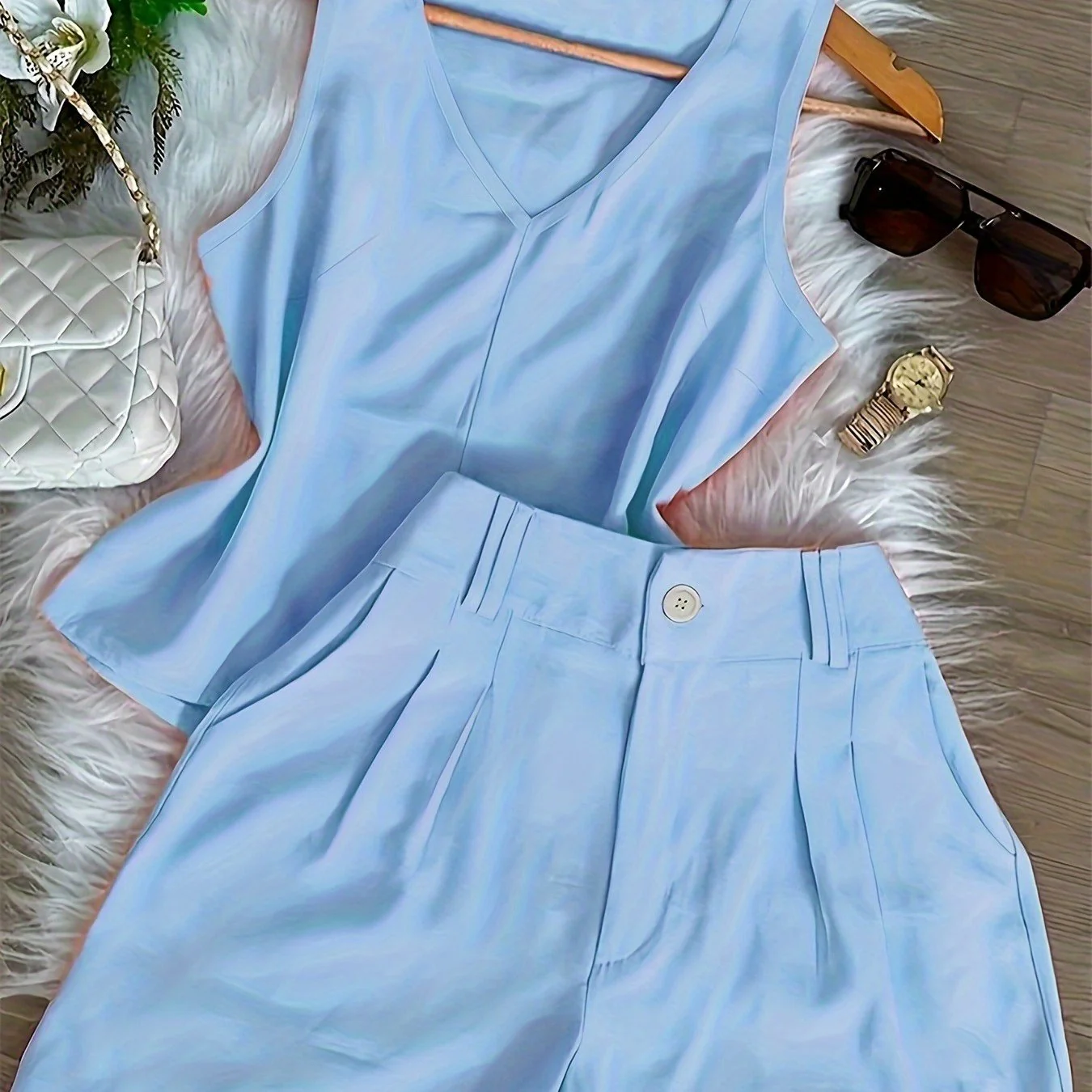 Ensemble Débardeur et Short Femme Style Décontracté Chic Été - Image 18