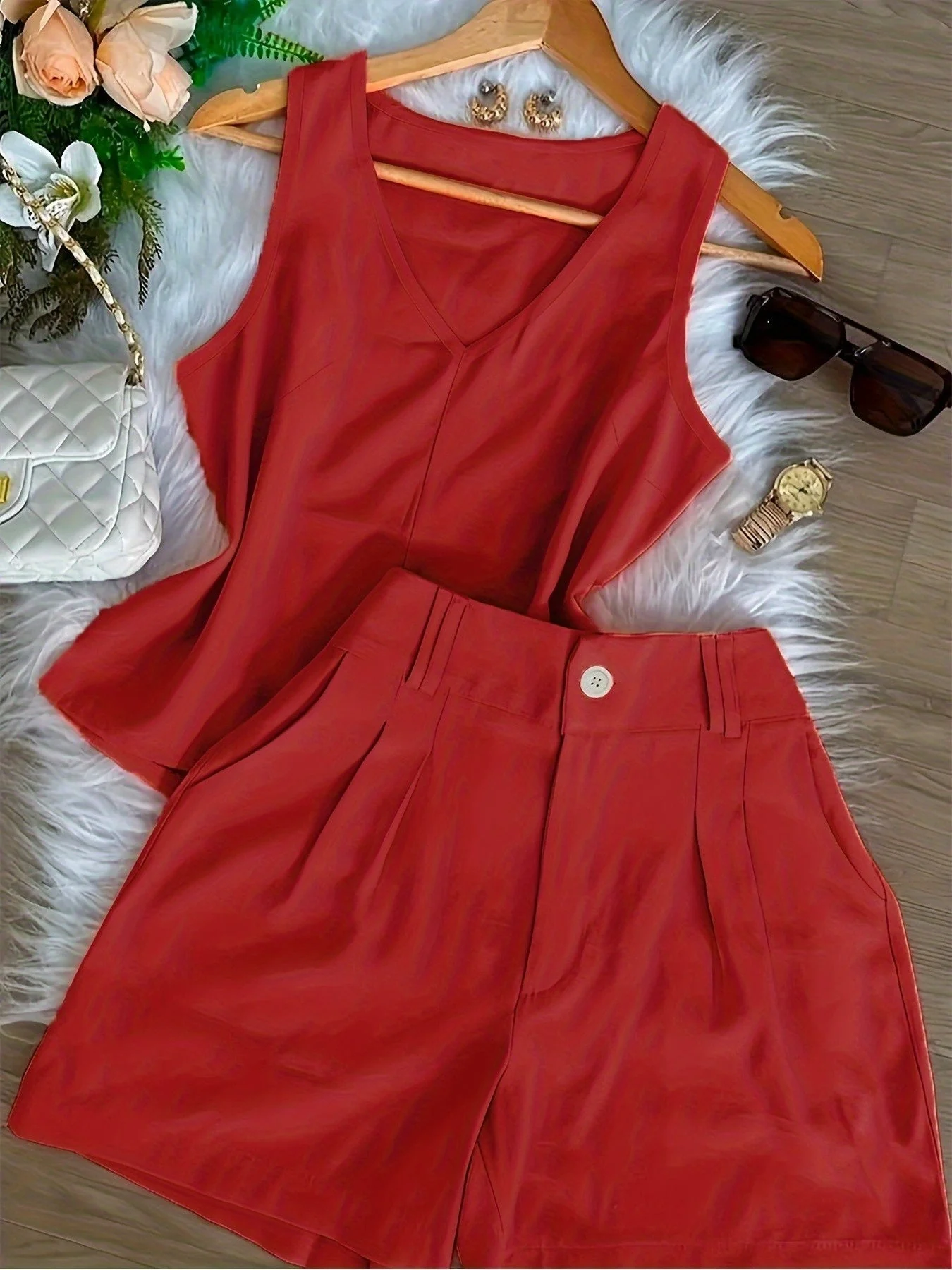 Ensemble Débardeur et Short Femme Style Décontracté Chic Été - Image 6