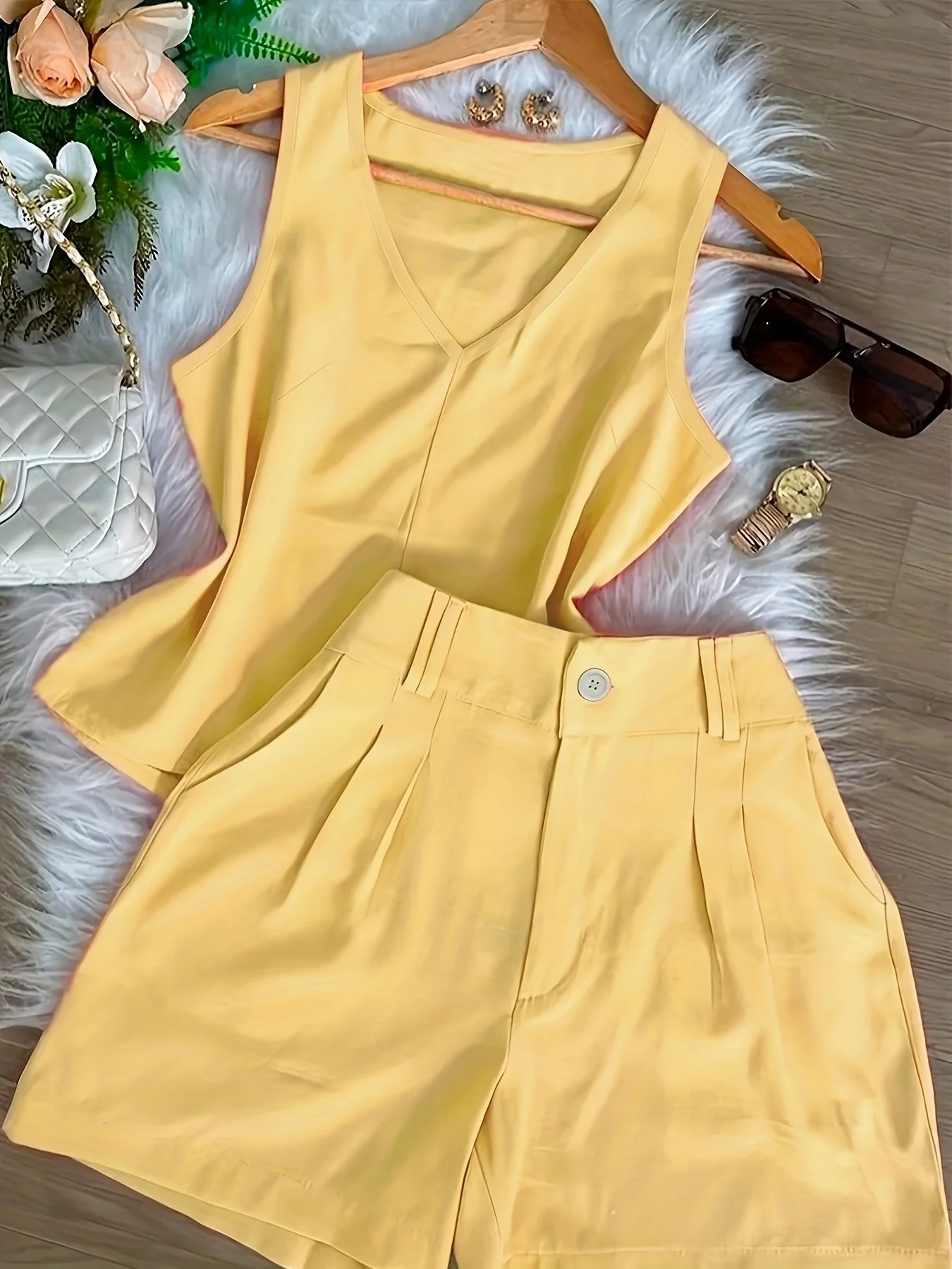 Ensemble Débardeur et Short Femme Style Décontracté Chic Été - Image 8