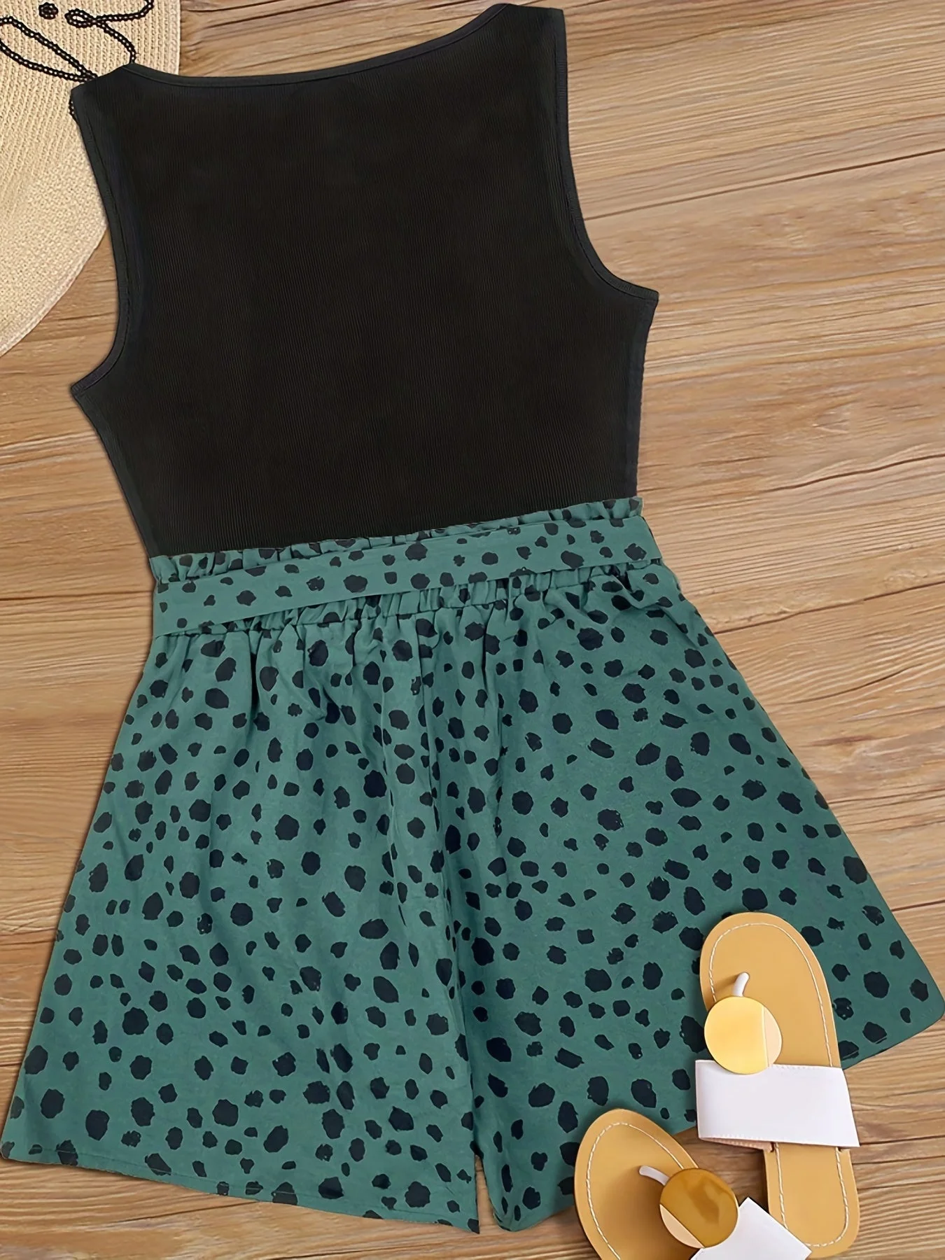 Ensemble Débardeur et Short Taille Haute Imprimé Femme Style Élégant Été - Image 10