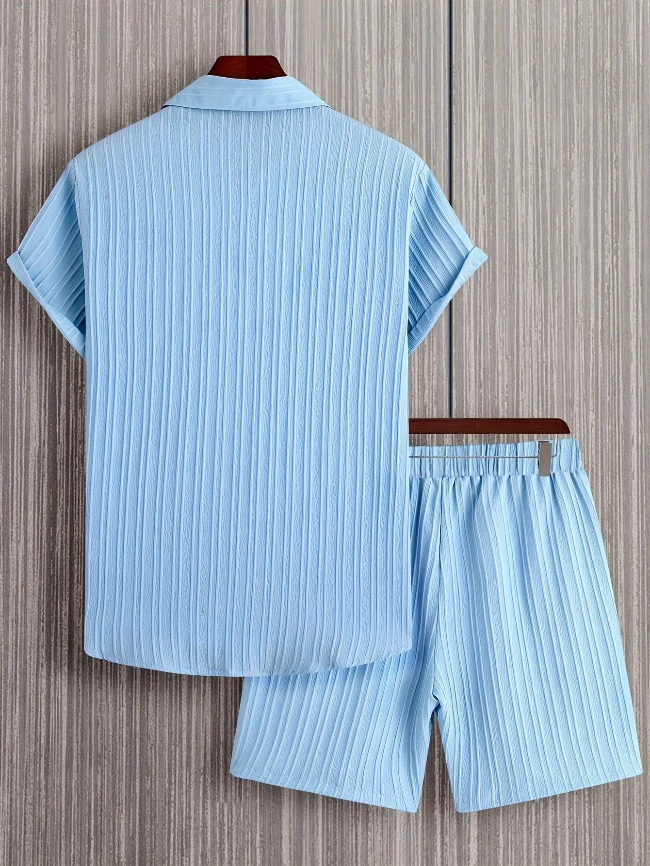 Ensemble décontracté estival pour homme, chemise à manches courtes et short, style urbain, idéal pour l'été - Image 6