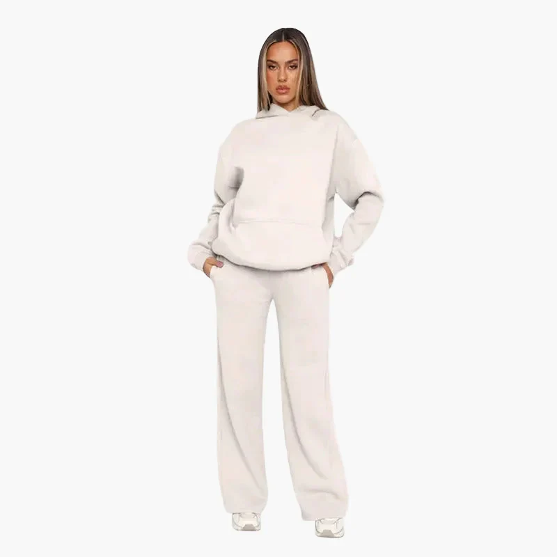 Ensemble Décontracté Femme à Capuche Style Lounge pour Quotidien et Voyage - Image 2
