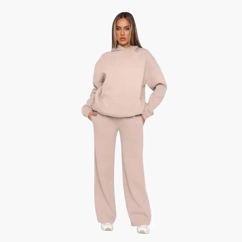 Ensemble Décontracté Femme à Capuche Style Lounge pour Quotidien et Voyage - Image 4