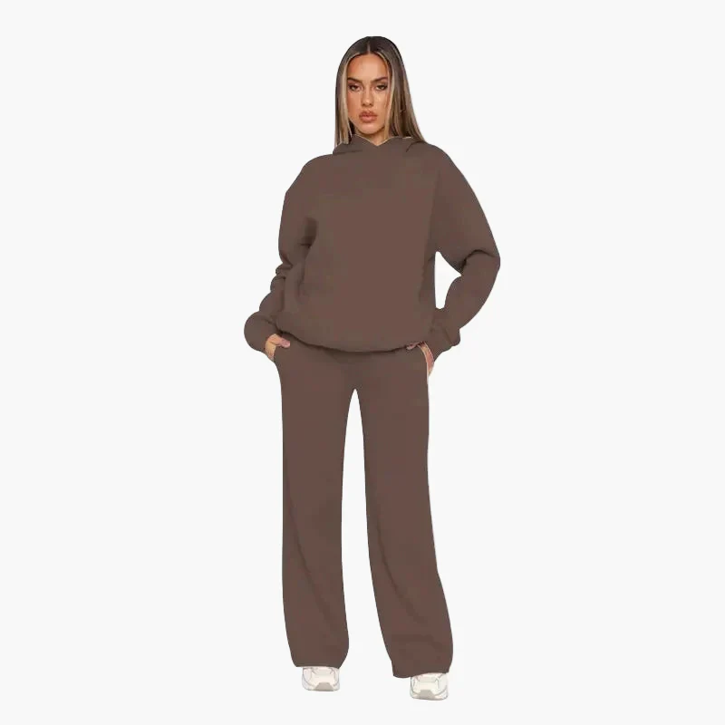 Ensemble Décontracté Femme à Capuche Style Lounge pour Quotidien et Voyage - Image 6