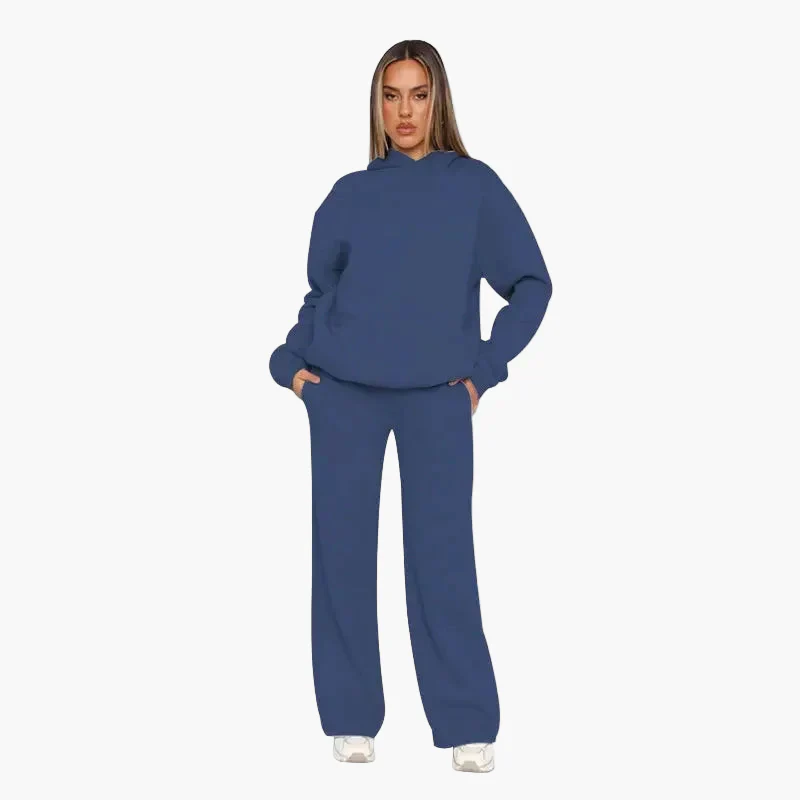 Ensemble Décontracté Femme à Capuche Style Lounge pour Quotidien et Voyage - Image 7