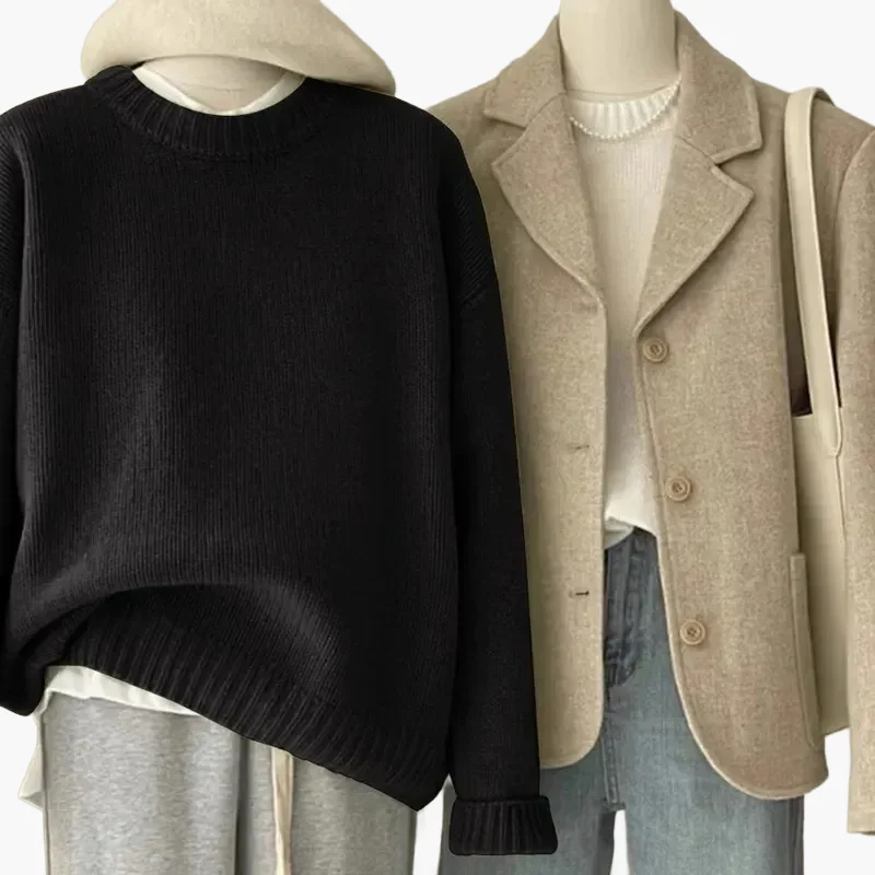 Pull ample femme style coréen – look quotidien décontracté et élégant - Image 4