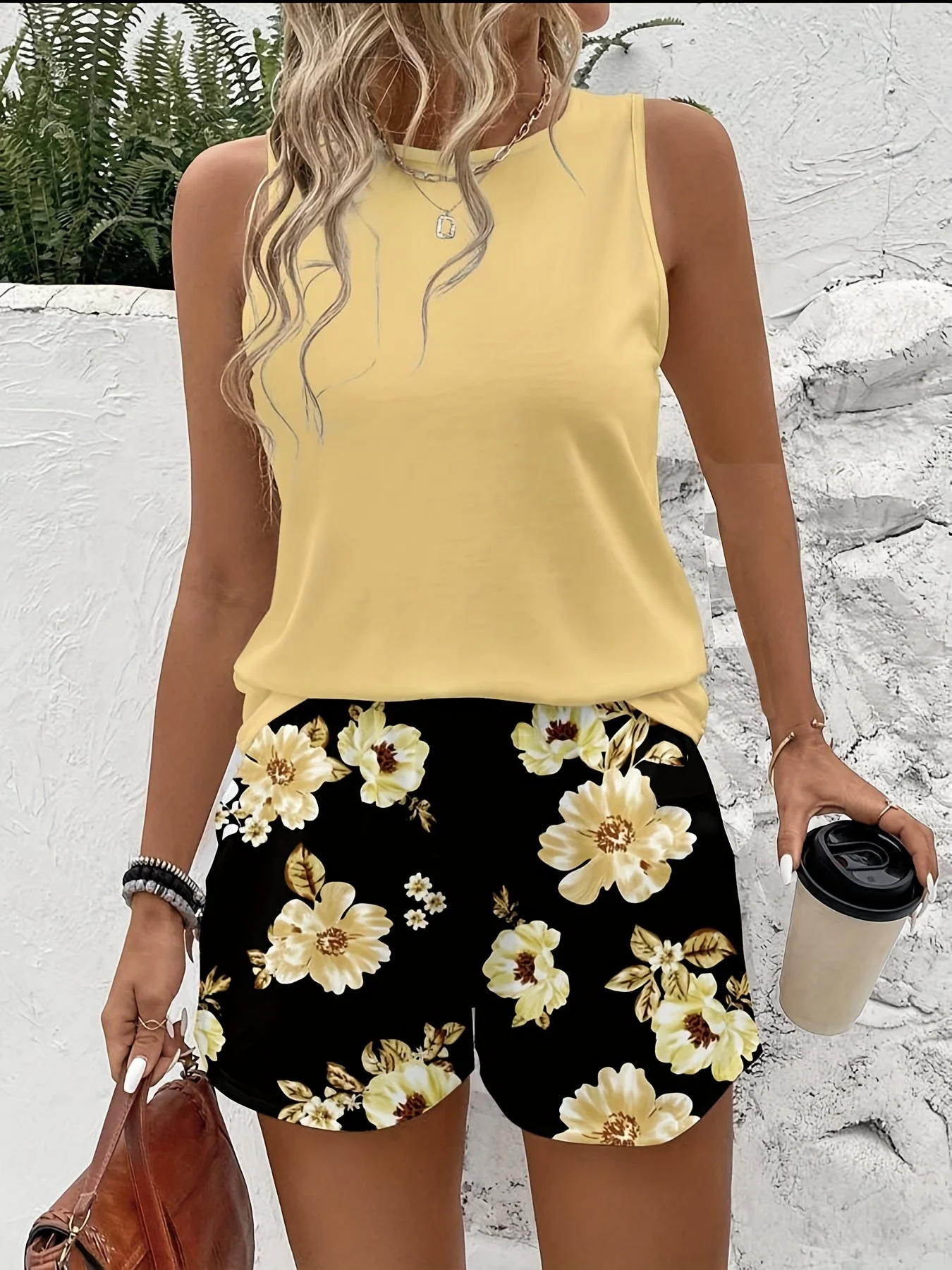 Ensemble Décontracté Femme Style Élégant à Imprimé Floral – Idéal Été et Loisirs - Image 8