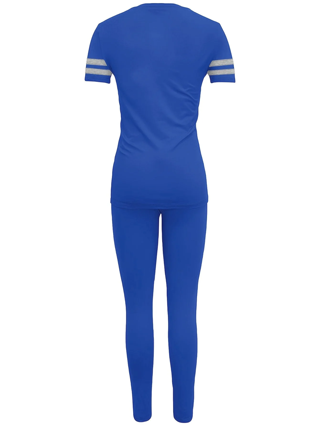 Ensemble Décontracté Femme T-shirt à Rayures et Legging – Style Sport Chic Quotidien - Image 10