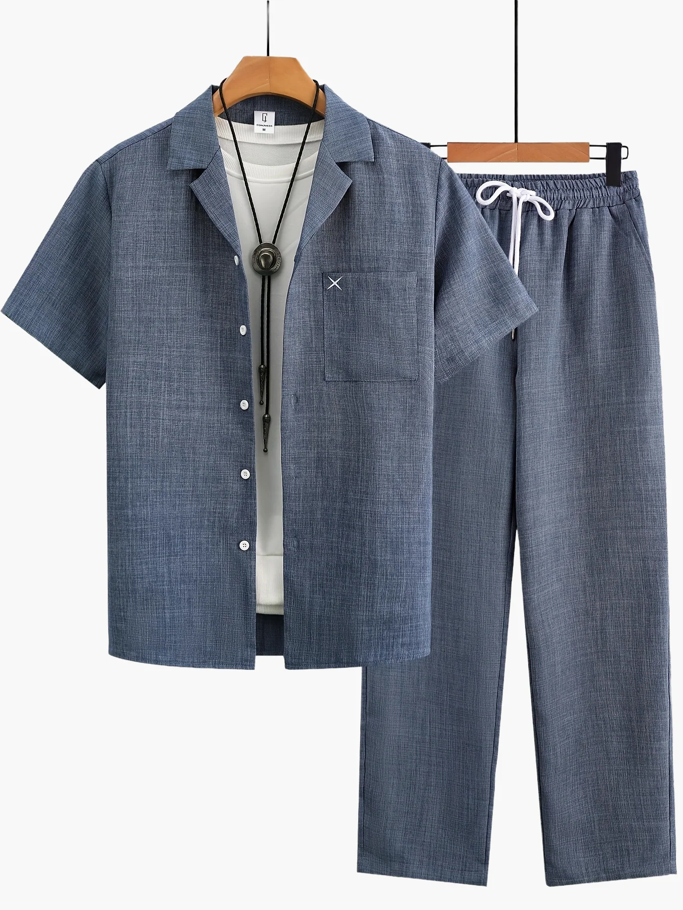 Ensemble décontracté pour homme à manches courtes – Style moderne idéal pour toutes occasions - Image 12