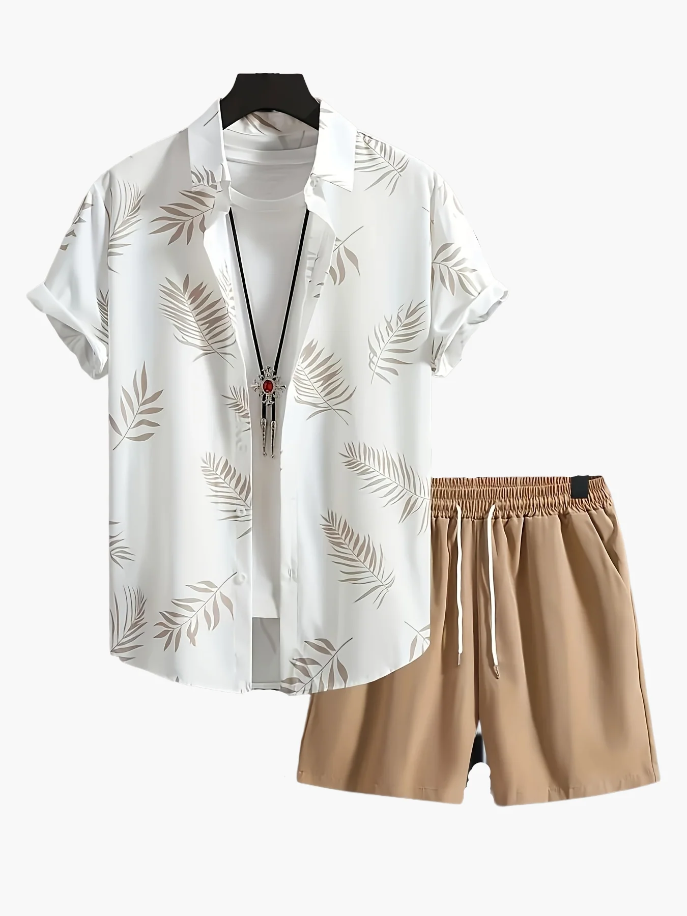 Ensemble décontracté homme style tropical pour vacances et sorties estivales - Image 9