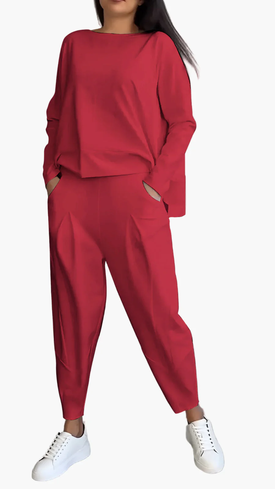 Ensemble détente deux pièces style décontracté pour femme – confort chic pour la maison et les sorties - Image 11