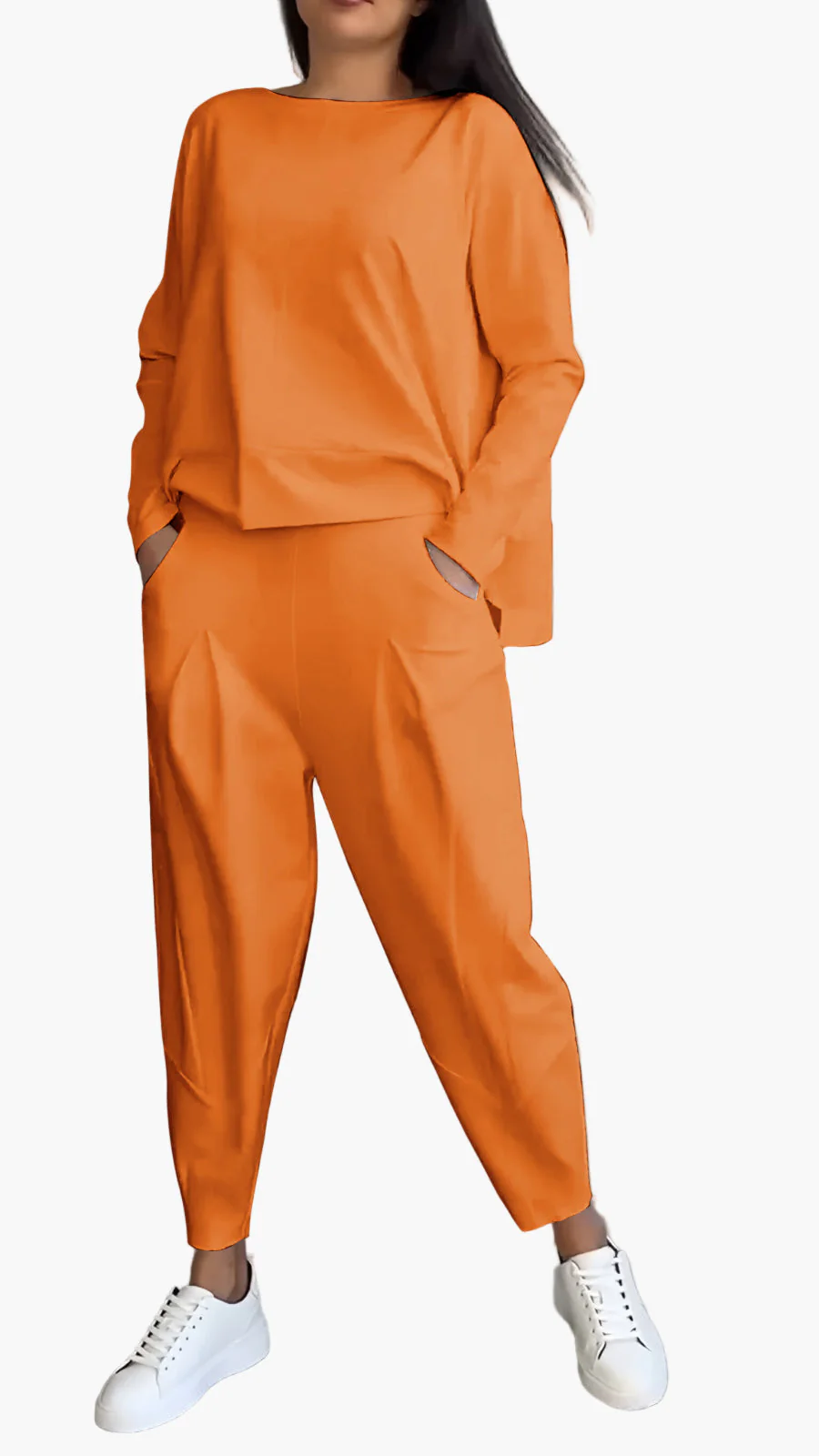 Ensemble détente deux pièces style décontracté pour femme – confort chic pour la maison et les sorties - Image 2