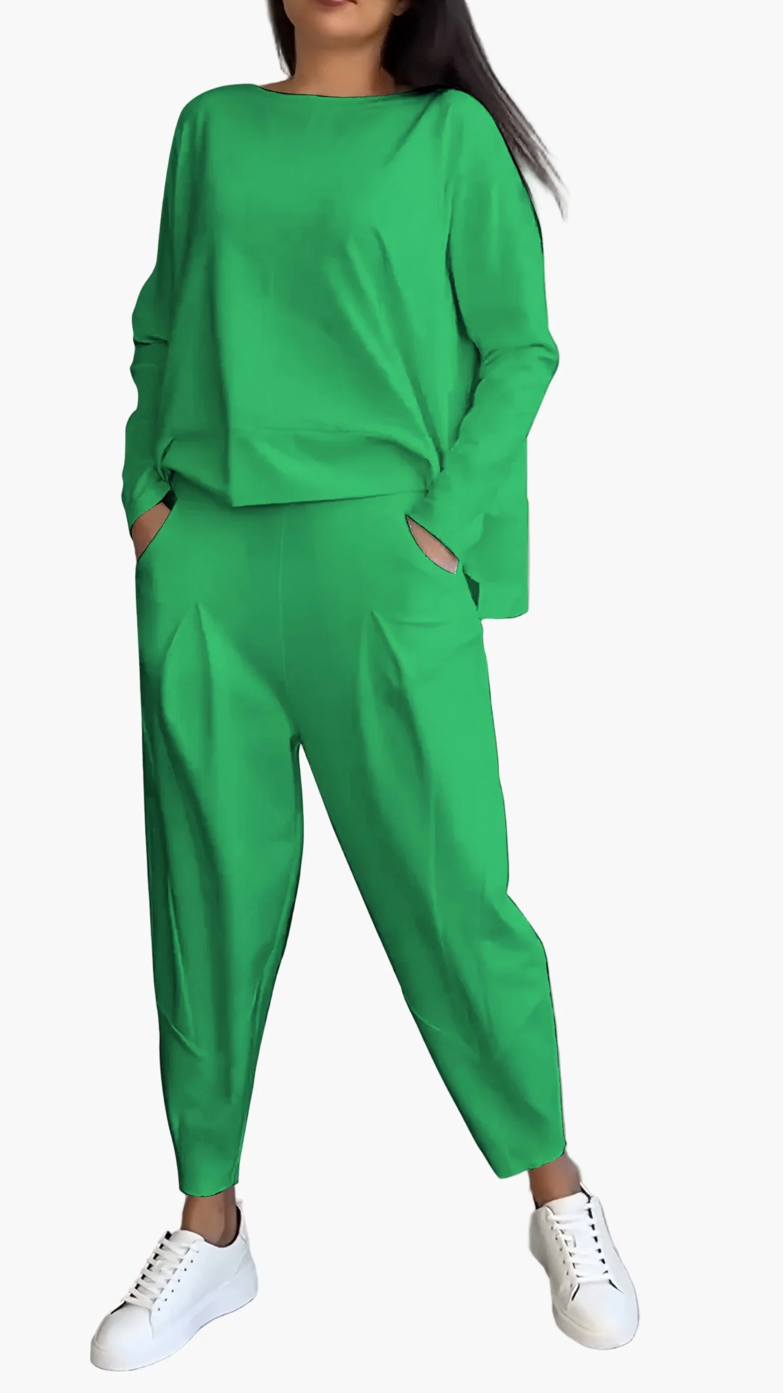 Ensemble détente deux pièces style décontracté pour femme – confort chic pour la maison et les sorties - Image 4