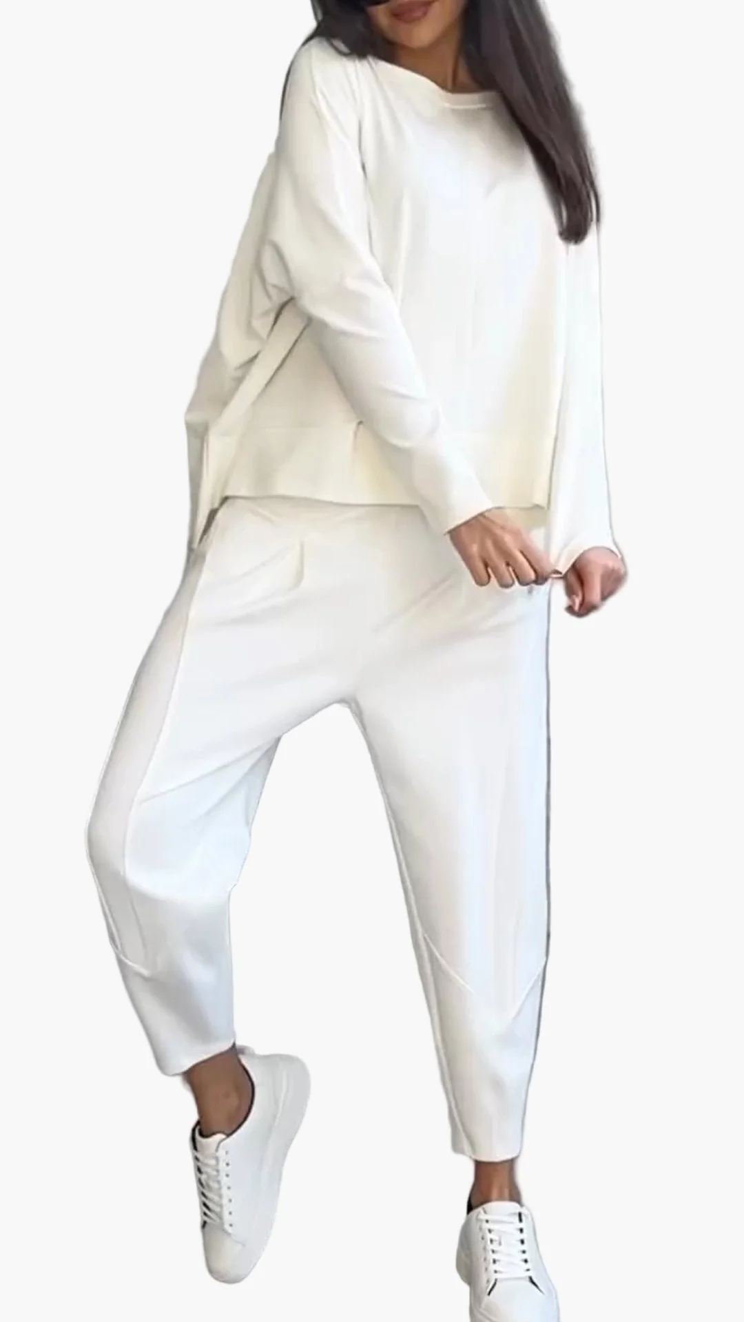Ensemble détente deux pièces style décontracté pour femme – confort chic pour la maison et les sorties - Image 5