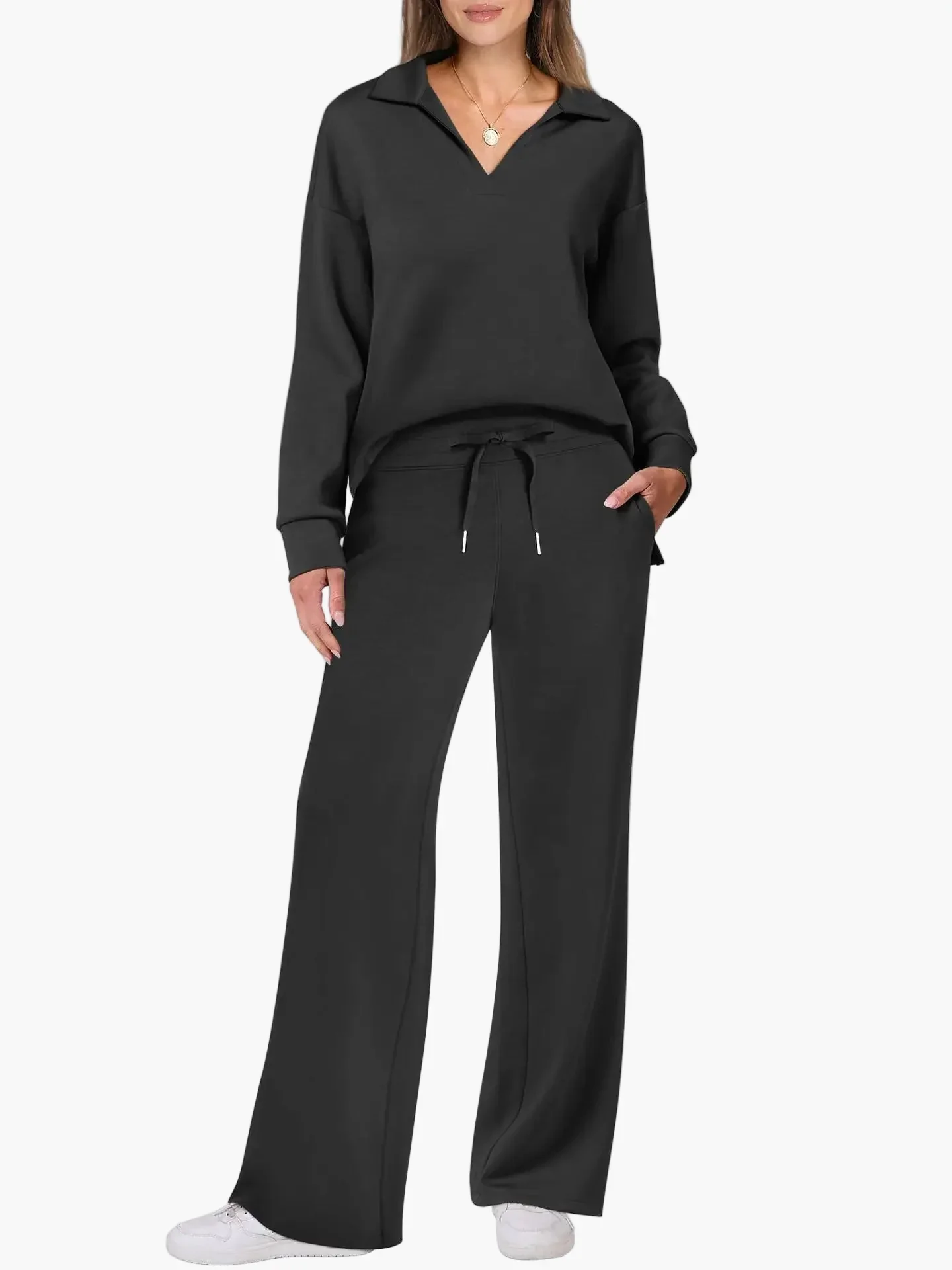 Ensemble de détente femme style lounge coupe ample survêtement confortable - Image 11