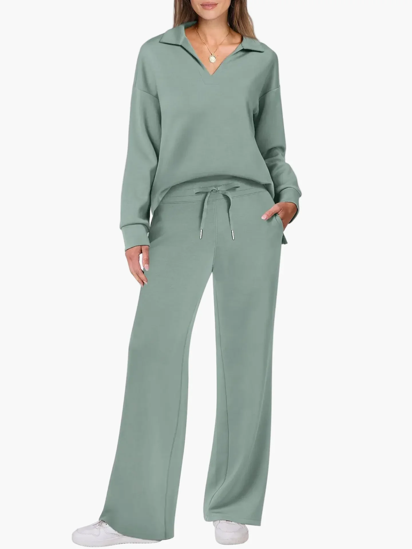 Ensemble de détente femme style lounge coupe ample survêtement confortable - Image 2