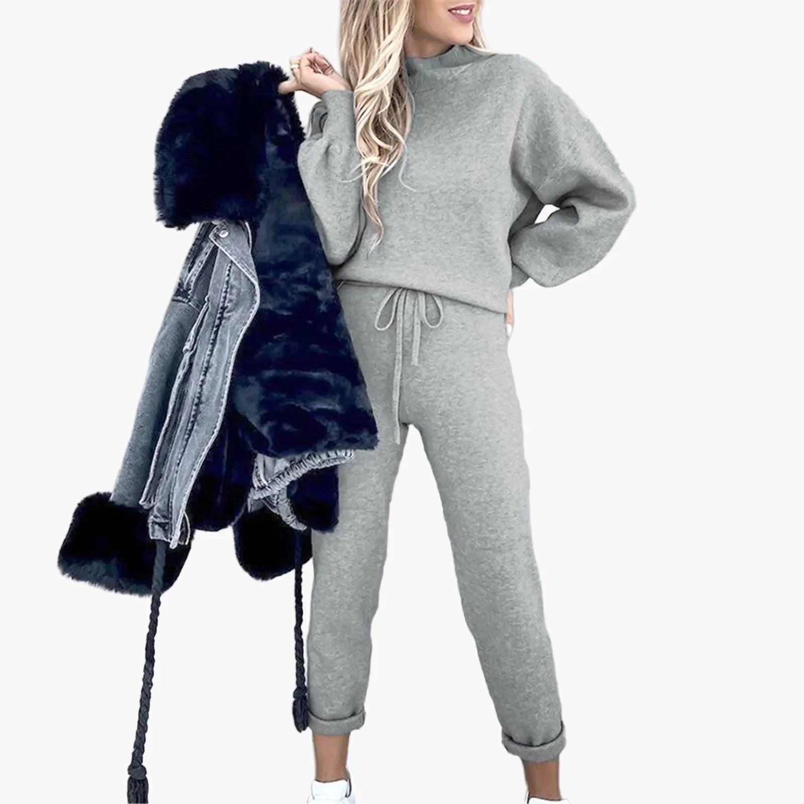 Ensemble Deux Pièces Femme Style Décontracté Chic pour Loisirs et Ville - Image 8