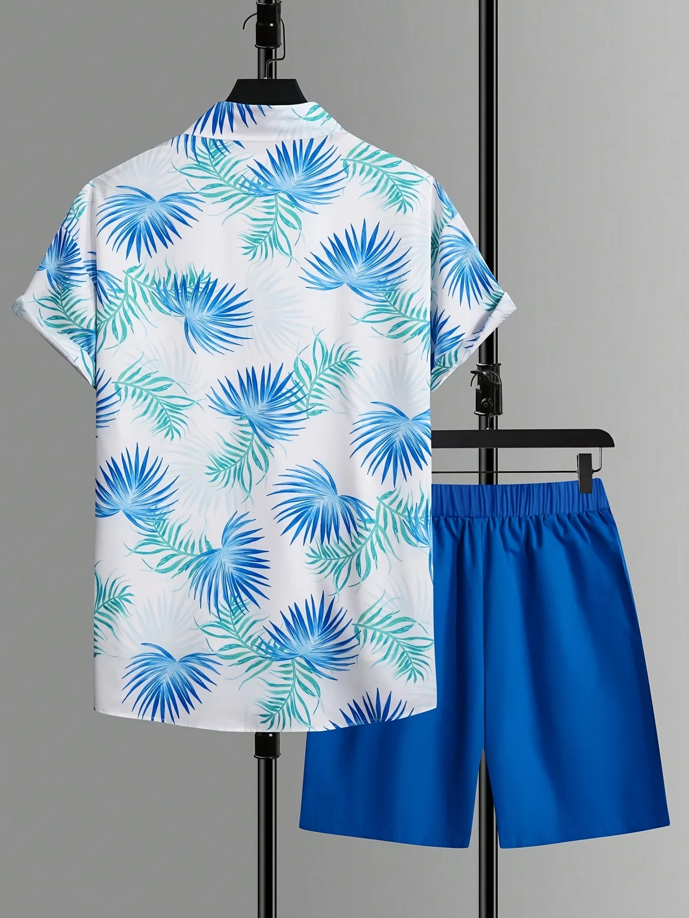Ensemble d'été décontracté homme style tropical – Chemise manches courtes et short – Idéal plage et vacances - Image 7