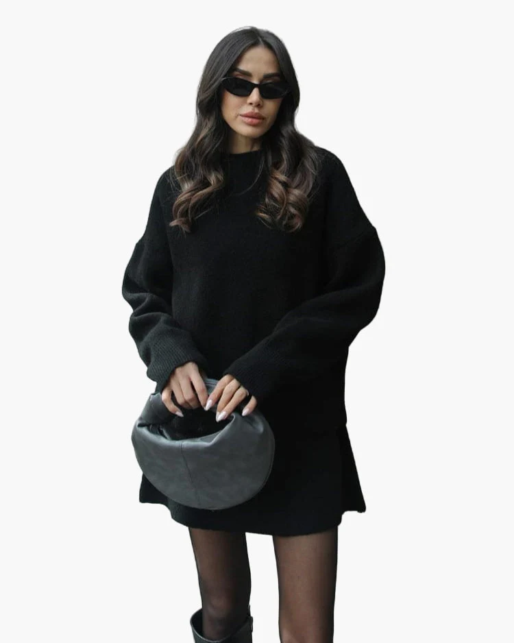 Ensemble Femme Élégant Pull et Jupe Style Décontracté Chic Automne Hiver - Image 5