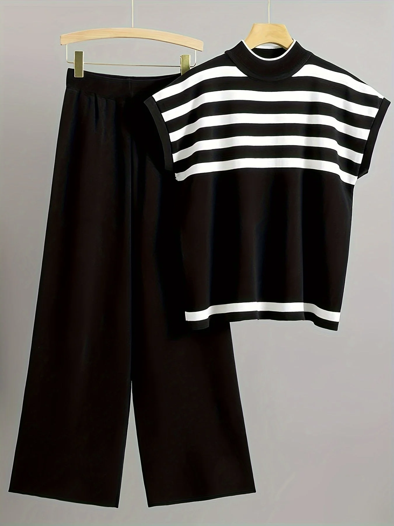 Ensemble Femme Élégant Style Marinière Décontracté Chic pour Printemps/Été - Image 7