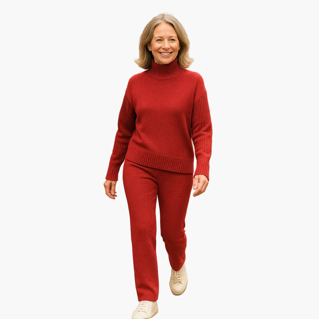 Ensemble Femme Pull Col Roulé et Pantalon Style Décontracté Élégant - Image 4