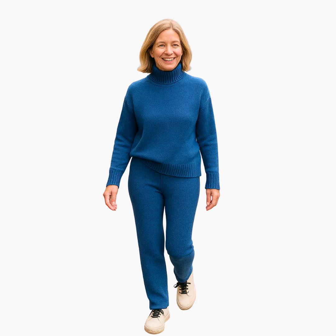 Ensemble Femme Pull Col Roulé et Pantalon Style Décontracté Élégant - Image 5