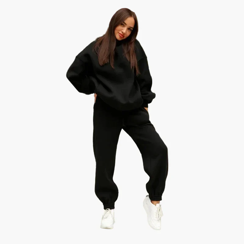 Ensemble Jogging Oversize Femme Style Décontracté Urbain - Image 2