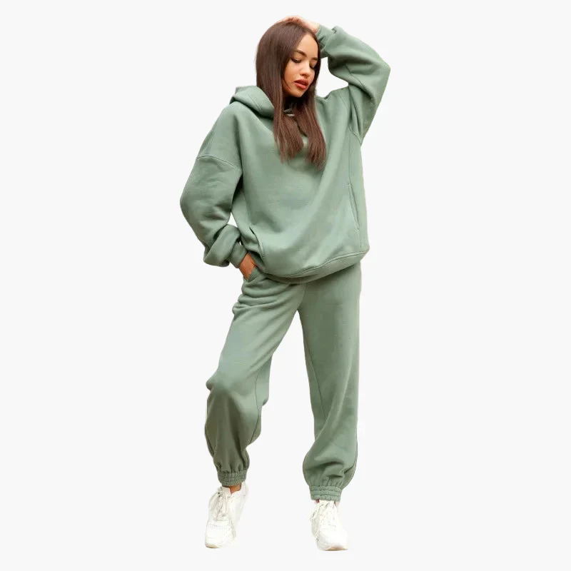 Ensemble Jogging Oversize Femme Style Décontracté Urbain - Image 4