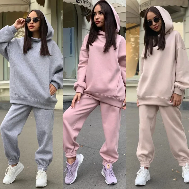 Ensemble Jogging Oversize Femme Style Décontracté Urbain - Image 9