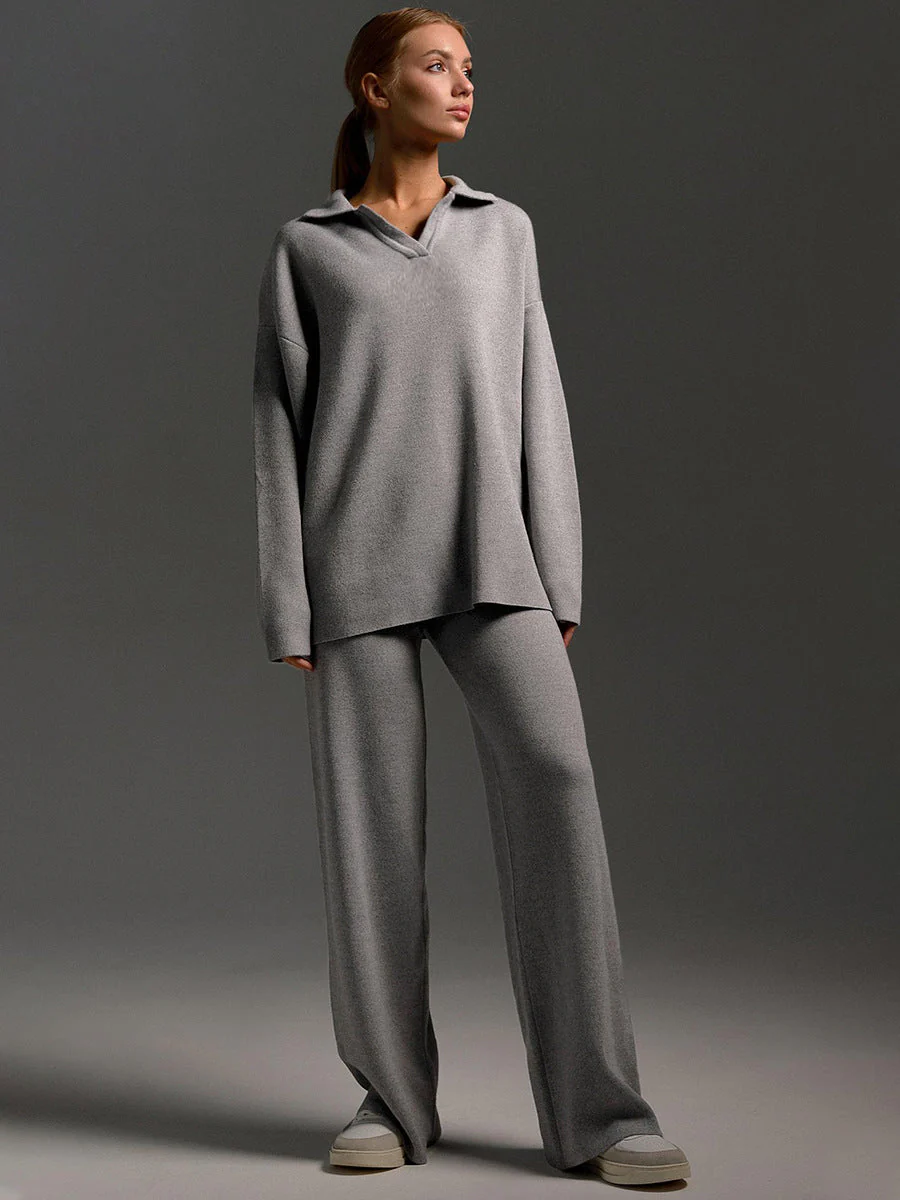 Ensemble Loungewear Femme - Style Décontracté avec Pull Oversize et Pantalon Large - Image 11