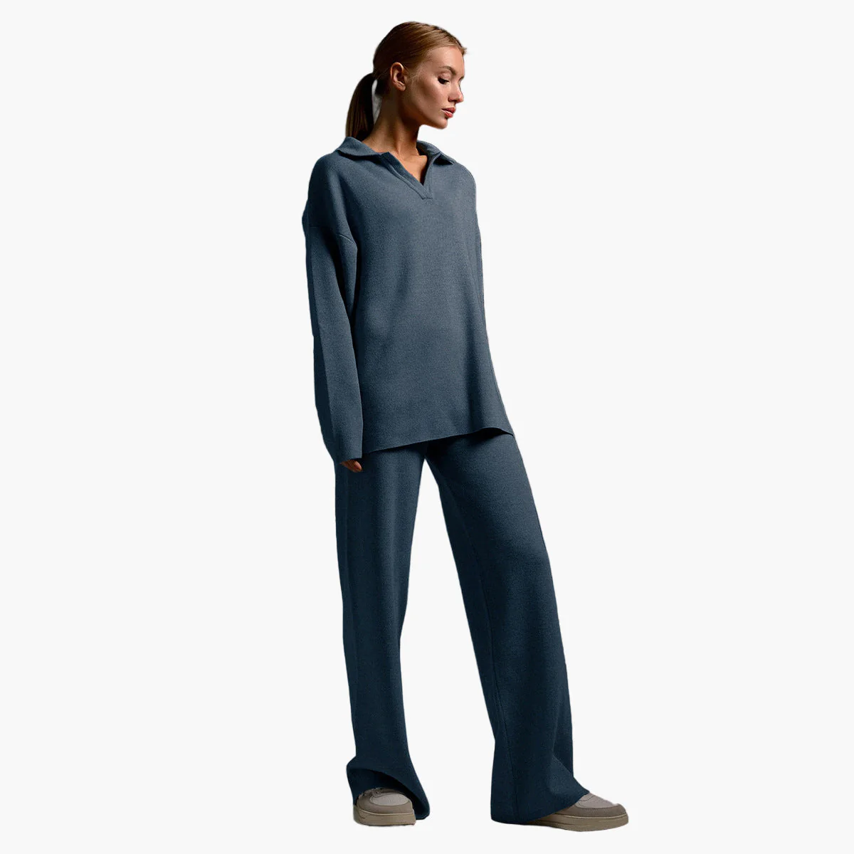 Ensemble Loungewear Femme - Style Décontracté avec Pull Oversize et Pantalon Large - Image 6
