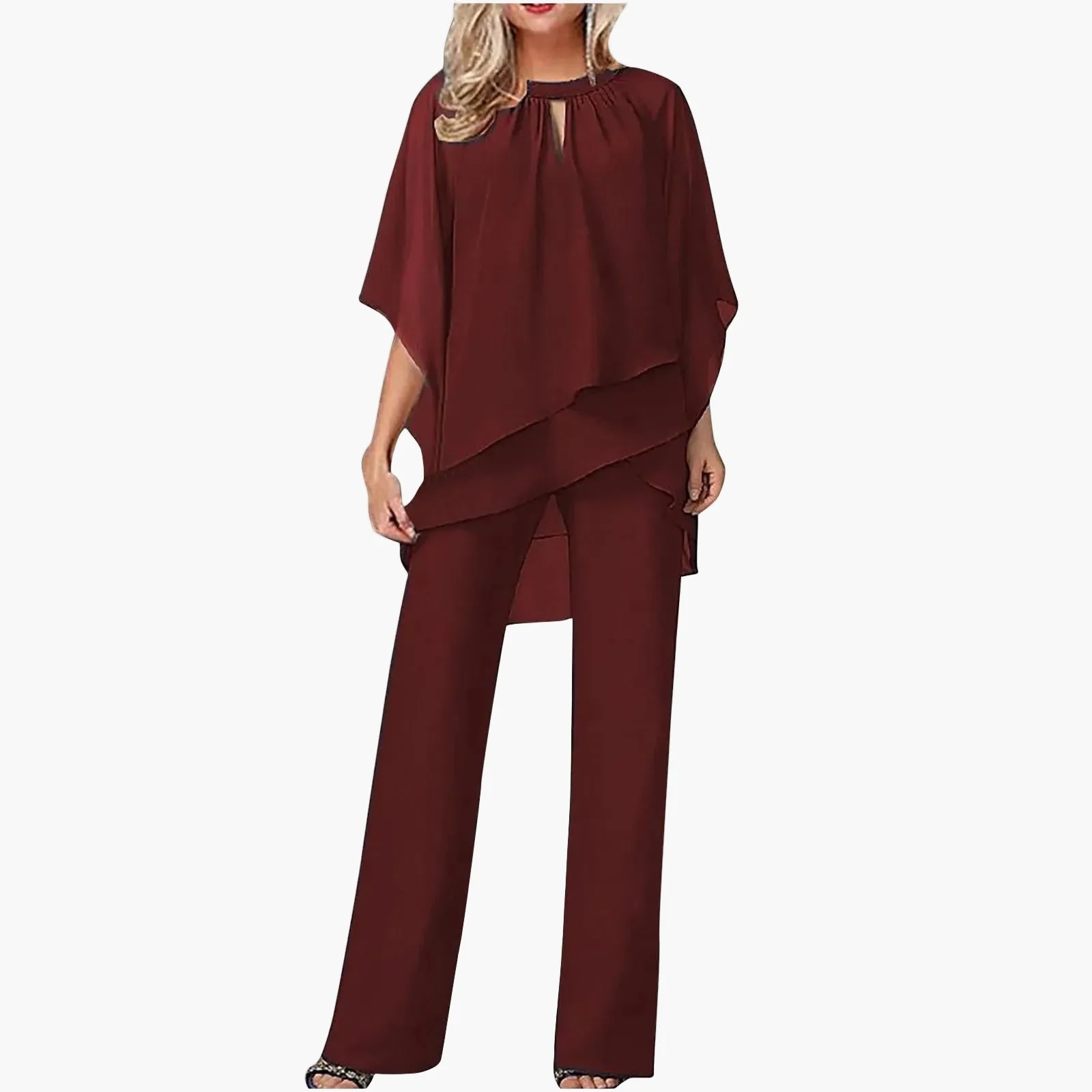 Ensemble Pantalon Élégant Femme Style Festif et Chic pour Occasions Formelles - Image 2