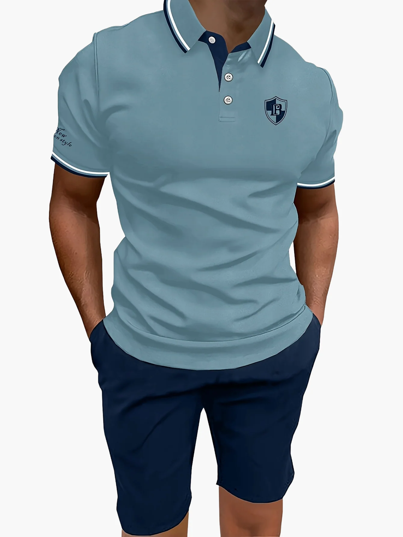 Ensemble polo et short décontracté pour homme – Style moderne idéal pour l'été - Image 8