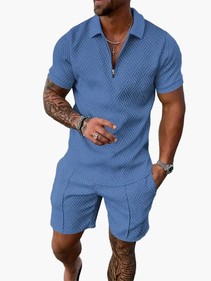 Ensemble polo et short style casual pour homme – Élégance décontractée estivale - Image 4