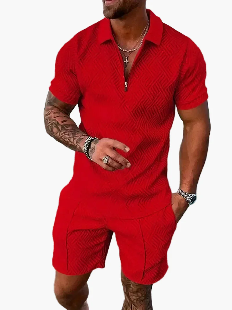 Ensemble polo et short style casual pour homme – Élégance décontractée estivale - Image 5