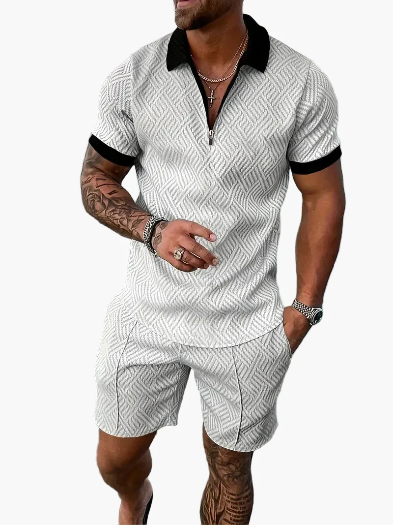 Ensemble polo et short style casual pour homme – Élégance décontractée estivale - Image 6