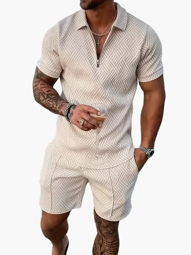 Ensemble polo et short style casual pour homme – Élégance décontractée estivale - Image 7
