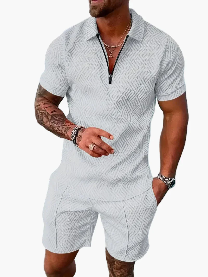 Ensemble polo et short style casual pour homme – Élégance décontractée estivale - Image 8
