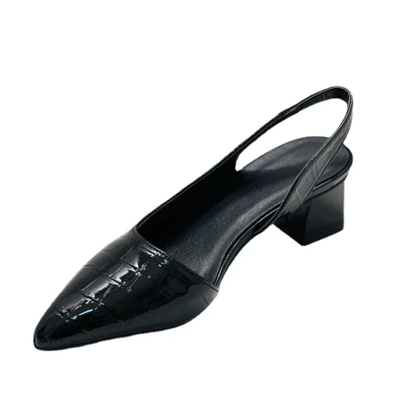 Escarpins slingback à talons moyens pointus pour femme – Élégance urbaine et confort quotidien - Image 5