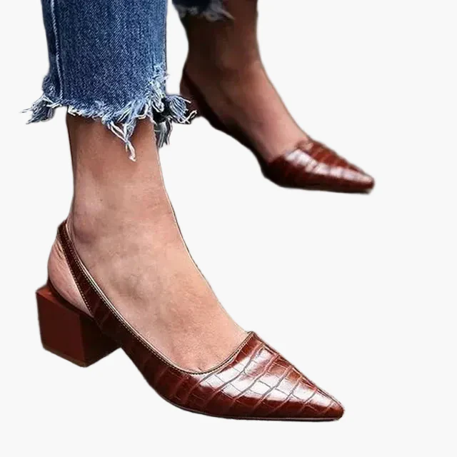 Escarpins slingback à talons moyens pointus pour femme – Élégance urbaine et confort quotidien - Image 6